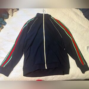 Gucci Navy with stripes felted jacket